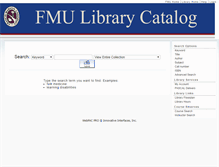 Tablet Screenshot of libcatalog.fmarion.edu